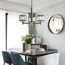 Loft Industry Modern - Elis2 Blue Chandelier